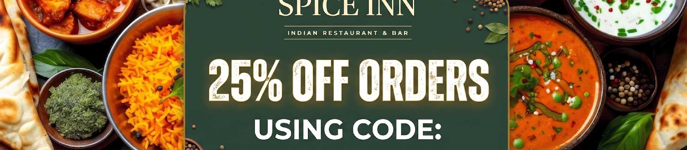 25% OFF ORDERS USING CODE: SPICEINN25