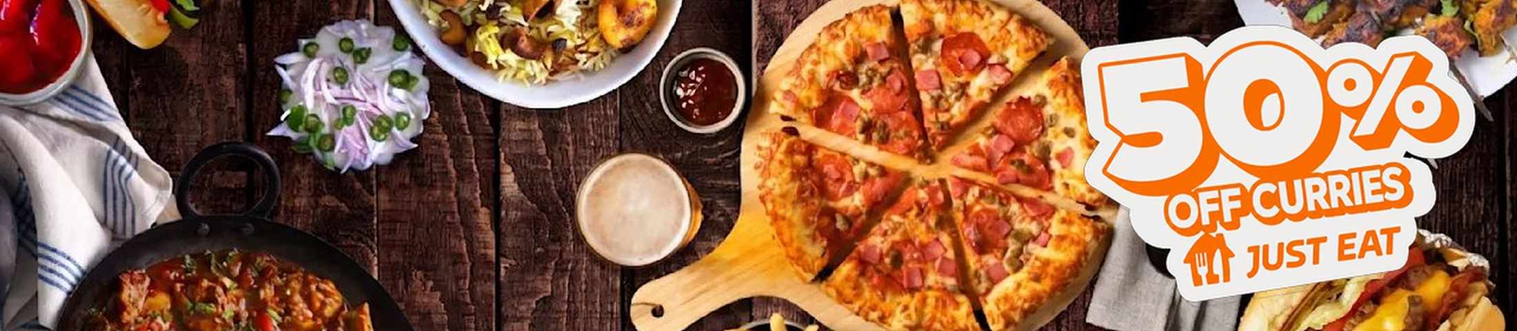 50% off Curries on Just Eat