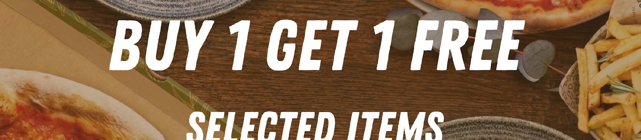 Buy 1 get 1 free. Selected items