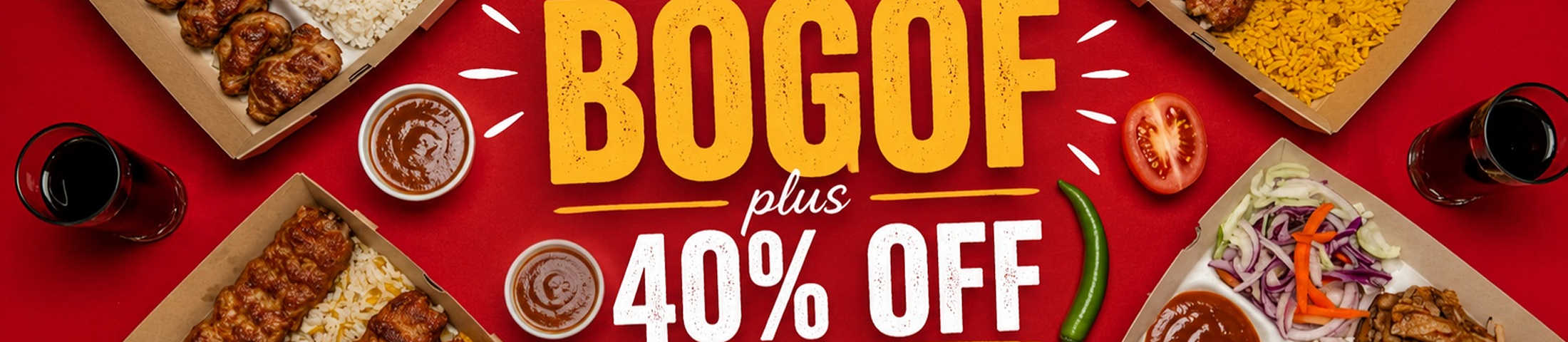 BOGOF plus 40% OFF
