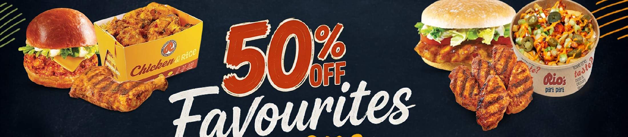 50% off Favourites