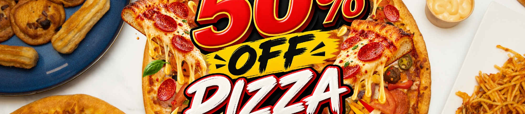 50% OFF PIZZA