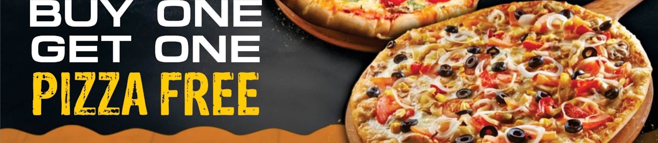 Buy one get one pizza free