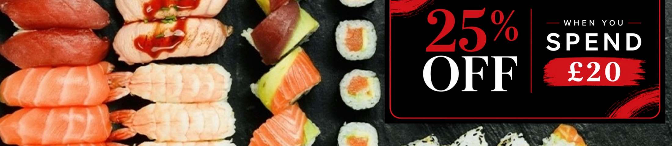 25% OFF WHEN YOU SPEND £20