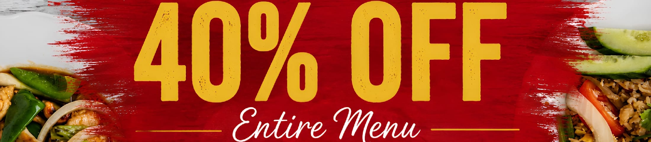 40% OFF Entire Menu