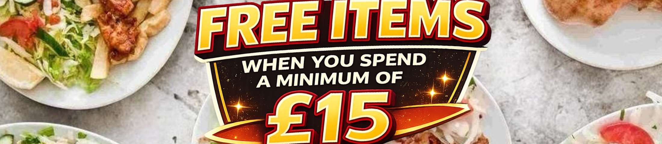 free items when you spend a minimum of £15