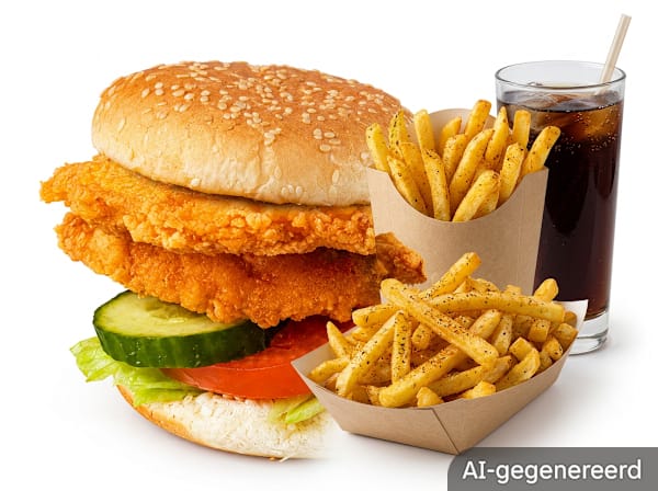 Double crunchy chicken burger spicy