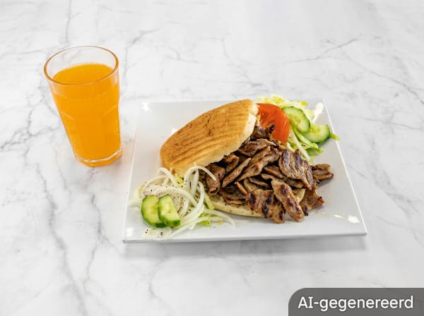 Turkish lamb shawarma roll