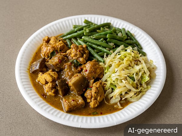 Curry chicken and eggplant
