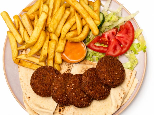 Falafel platter, vegetarian