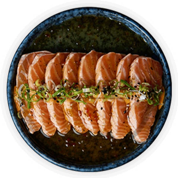 Salmon yuzu tataki
