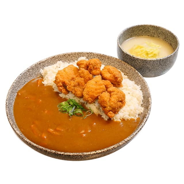 Curry rijst met karaage kip 3 stuks