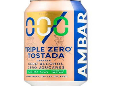 Cerveza Ámbar triple zero