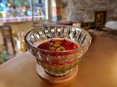 Panna Cotta de Pistacchio y Frambuesa