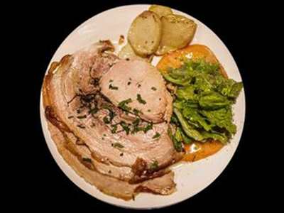 Porchetta con Patatas al Horno