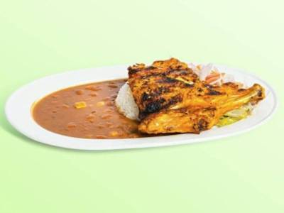 Arroz con menestra y pollo