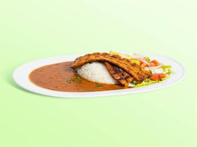 Arroz con Menestra y Costilla