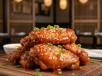 N7. Alitas de Pollo con Salsa Agridulce, 250gr