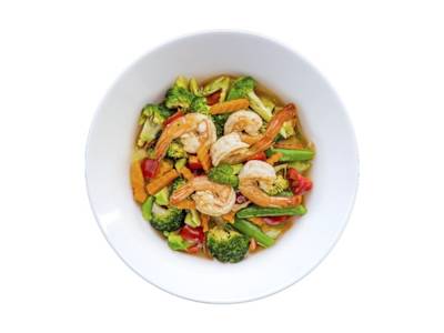Verduras con Gambas