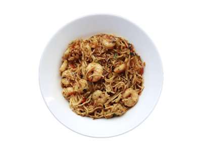 Fideos Chinos Salteados con Carne