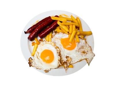 Bacon, Patatas Fritas y Huevo