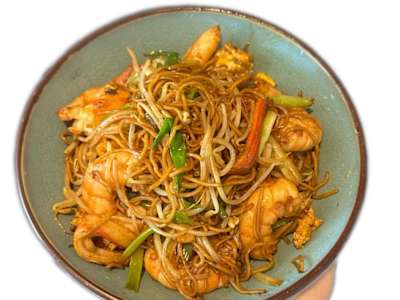 Yakisoba con Gambas