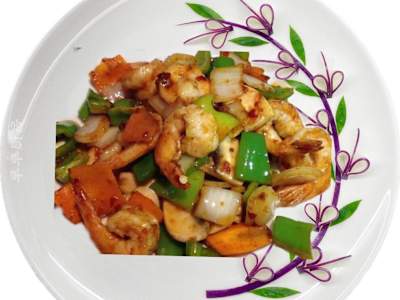 Gambas con Salsa Picante