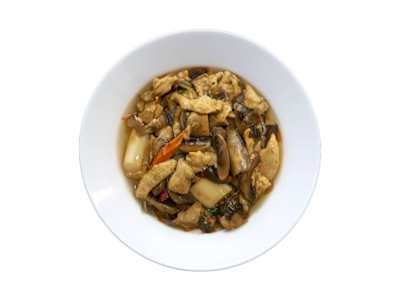 Pollo con Ajito y Bambú