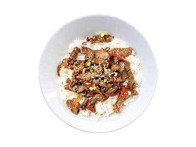 Arroz Frito con Curry y Ternera
