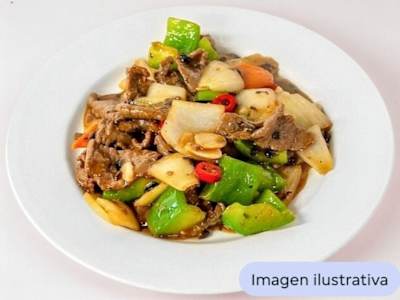 Ternera con Frijolitos (Brotes de Soja)