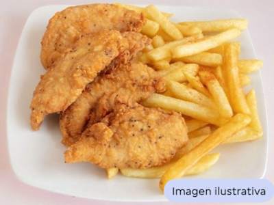Pollo Rebozado con Patatas