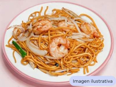Tallarines Fritos con Gambas