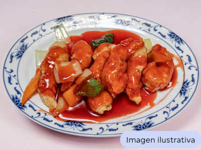 Gambas con Salsa Agridulce