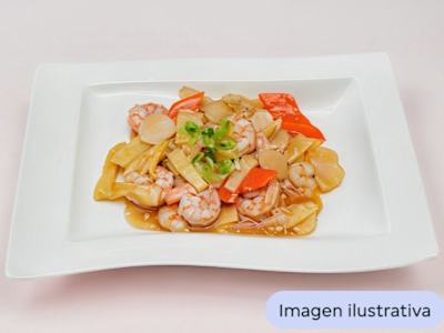 Gambas con Champiñones