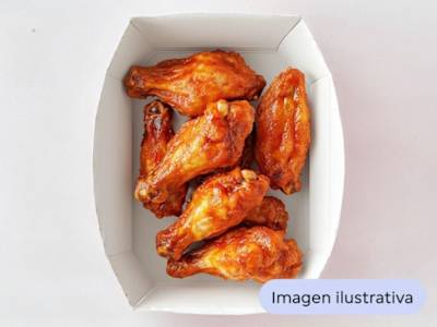 Alitas de Pollo con Patatas Fritas