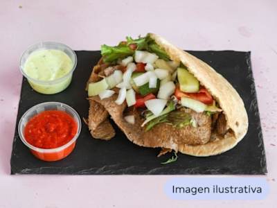 Doner Kebab Pan de Pita Normal de Casa