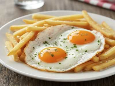 Huevos fritos con patatas, 2 Unidades