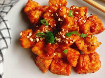 Tofu frito picante