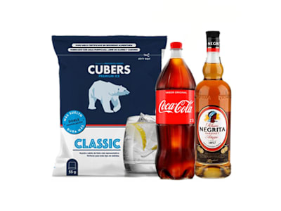 Ron Negrita 70Cl + Hielo 2Kg + Refresco 2Lt