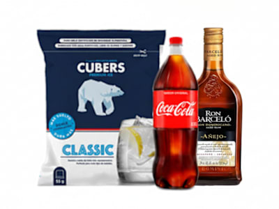 Ron Barceló  70Cl + Hielo 2Kg + Refresco 2Lt