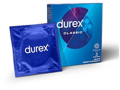 Condón Durex Natural Classic 3 Unidades