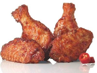 Alitas de pollo(6unidades+salsa)