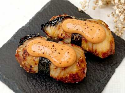 Mentai nigiri anguila (2 piezas)