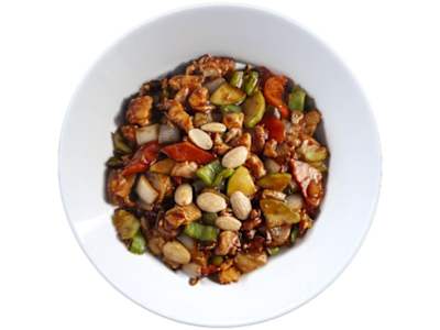 Pollo con Almendras y Verduras