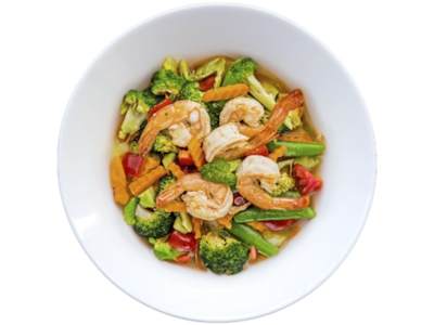 Gambas con Verduras