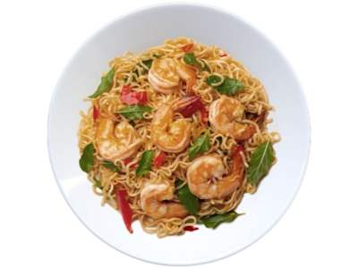 Tallarines con Gambas