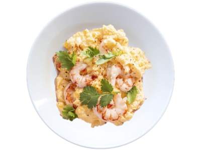 Huevos Revueltos con Gambas