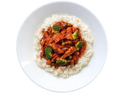 Arroz con Tomate y Huevos Fritos