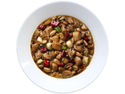 Pollo Saté con Salsa Cacahuete