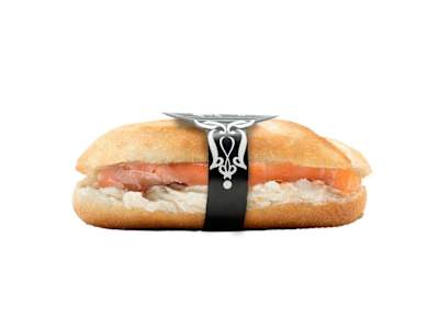 69. Salmón ahumado y crema de queso Camembert